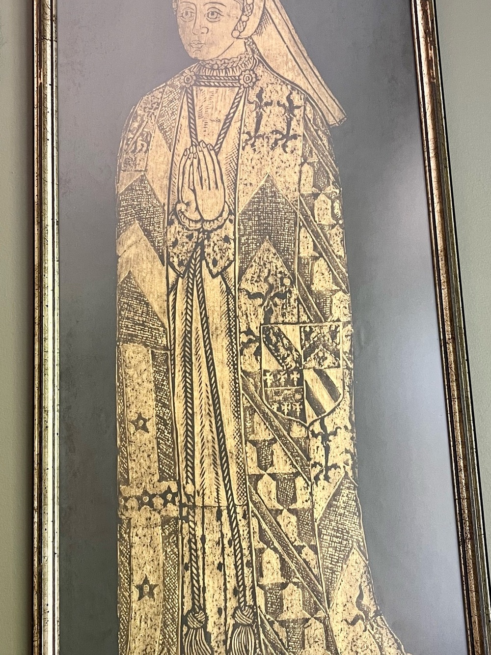Gold and Black Medieval Figure Wall Art - Unbranded